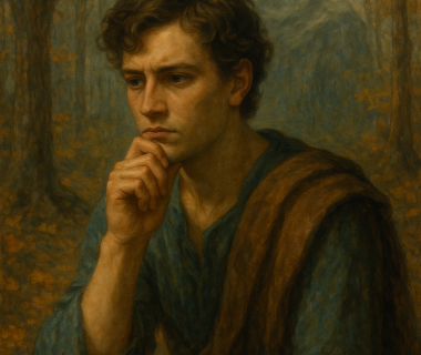 Un hombre pensativo sentado